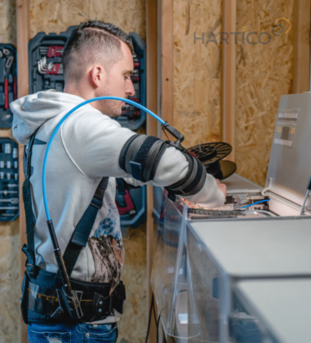 Hartico Exoskeleton HAPO FRONT industry service and maintenance